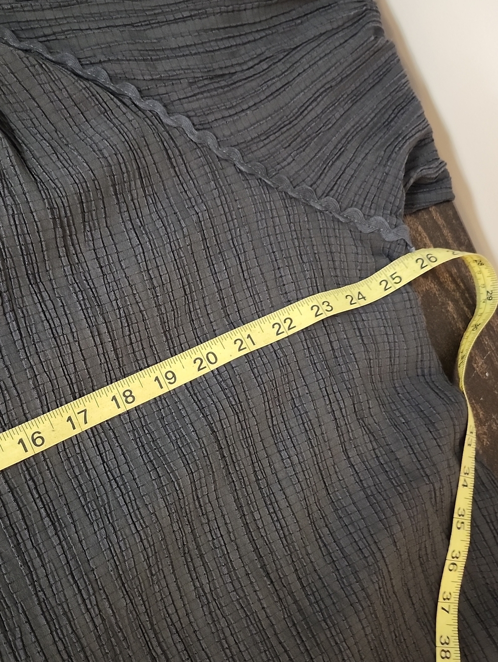 Promesa Charcoal Peaceful Prairie Textured Tiered Maxi Dress Small Oversize - Picture 11 of 13